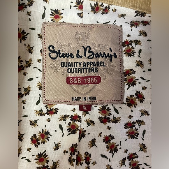 Vintage khaki Blazer with floral lining - Picture 10 of 12